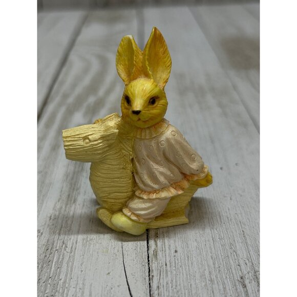 Vtg 3 Resin Figurines Rabbit, Mouse and Elephant about  2” tall 94 - Picture 6 of 10